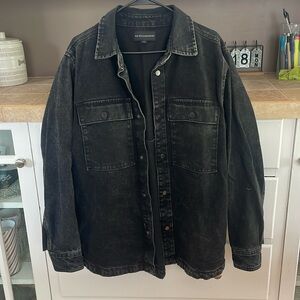Cute black oversized denim jacket